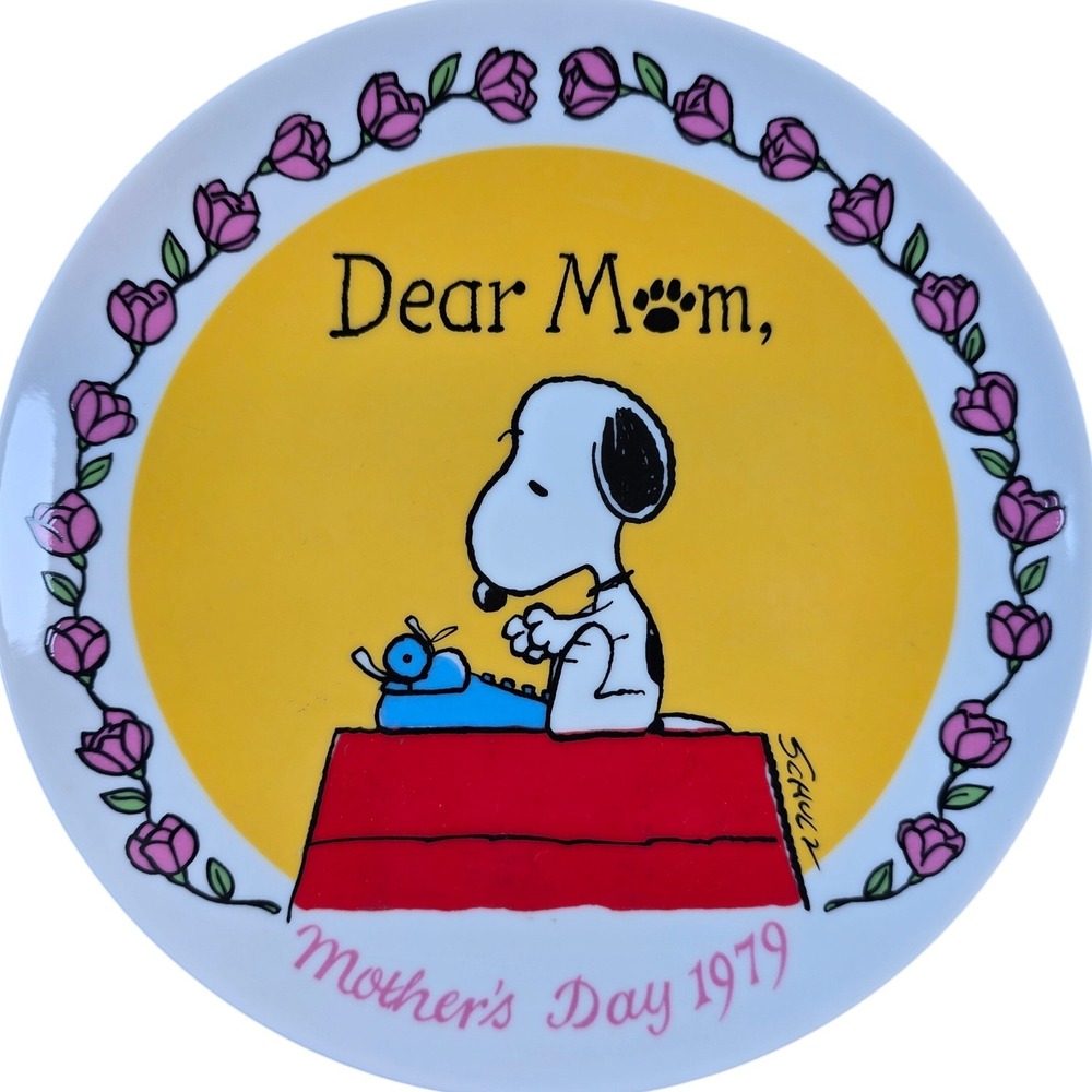 Peanuts Charles Schulz Mother's Day 1979‎ 8th Limited Edition 8" Collector Plate